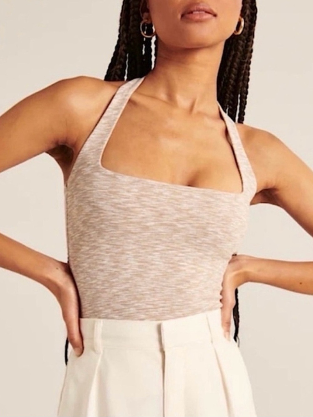 Abercrombie & Fitch Soft Collection Cropped Halter Tank, Size XS